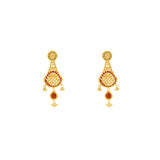 22K Yellow Gold Meenakari Necklace and Earrings Set | Feel gorgeous and glamorous with this 22K gold necklace set from Virani Jewelers!

Features intri...