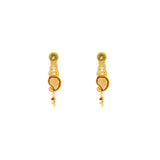 22K Yellow Gold Meenakari Necklace & Earring Set W/ Mango Shaped Pendant | Show off your stunning sense of style with this beautiful 22K gold necklace set from Virani Jewel...