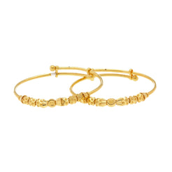 22K Yellow Gold Joyful Baby Bangle Set