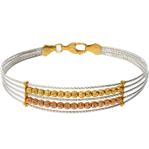 22K Gold Trifecta Beaded Bangle | 
The 22K Trifecta Beaded Bangle from Virani Jewelers is the perfect bangle for formal looks or ev...