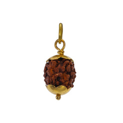 22K Yellow Gold Rudraksha Bead Pendant