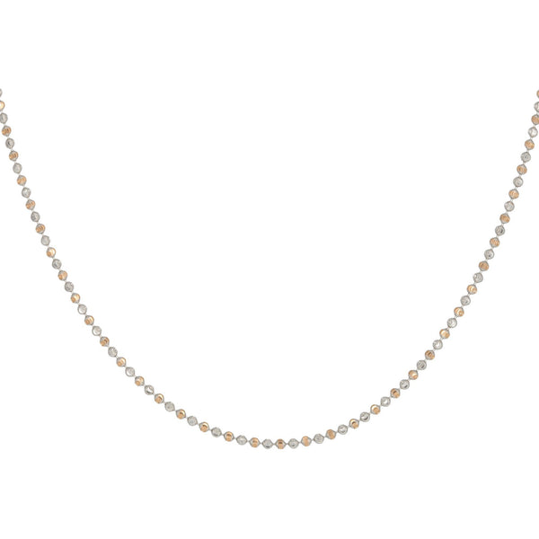 22K Yellow & White Gold Beaded Chain Necklace | 22K Yellow & White Gold Beaded Chain Necklace for women. Total weight is 6 grams and necklace...