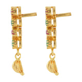 22K Yellow Gold Kasu Lakshmi Necklace & Earrings Set W/ Emeralds & Rubies | 22K Yellow Gold Kasu Lakshmi Necklace & Earrings Set W/ Emeralds & Rubies for women. Gorg...