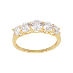 22K Yellow Gold Cubic Zirconia Ring