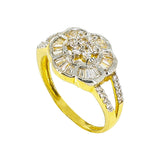 22K Yellow Gold Ring with cz in a floral design | 22K yellow Gold Ring with cz in a floral design for women. Gold weight is 4.7 grams and size is 7...