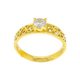 22K Yellow Gold Ring W/ Filigree & Cubic Zirconia | 22K Yellow Gold Ring W/ Filigree & Cubic Zirconia for women. Perfect everyday piece. Ring siz...