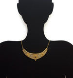 22K Yellow Gold Uncut Diamond Choker Necklace W/ 25.59ct SI Uncut Diamonds & Precious Rubies | Behold the beauty of the raw elements in this 22K yellow gold gemstone choker necklace from Viran...