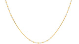 An image of the 22K gold rope chain with moon cut beads in white and yellow gold from Virani Jewelers. | Treat yourself or give the perfect gift with this 22K gold chain from Virani Jewelers!

Designed ...