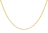 An image of a 22K gold chain with faceted ball and oblong beads from Virani Jewelers. | Add the perfect amount of elegance to your wardrobe with this 22K gold chain from Virani Jewelers...