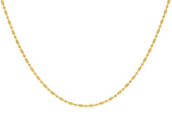 An image of a 22K gold chain with faceted ball and oblong beads from Virani Jewelers.