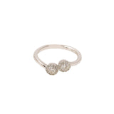 14K Gold Diamond Ring | Ring Size 4 Minimum Width of the Band 1 mm. Maximum Width of the band 4 mm.