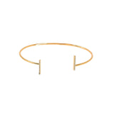 14K Rose Gold Diamond Bangle W/ VS Diamonds & Bar Accents on Open Cuff Bangle | 14K Rose Gold Diamond Bangle W/ VS Diamonds & Bar Accents on Open Cuff Bangle for women. This...