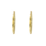 14K Yellow Gold Diamond Hoop Earrings W/ 0.3ct VS-SI Diamonds in Double Row |  14K Yellow Gold Diamond Hoop Earrings W/ 0.3ct VS-SI Diamonds in Double Row for women. These stu...