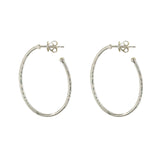 14K White Gold Diamond Hoop Earrings W/ 0.35ct VS-SI Diamonds |  14K White Gold Diamond Hoop Earrings W/ 0.35ct VS-SI Diamonds for women. These stunning hoop ear...