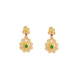 22K Yellow Gold Diamond Necklace & Earrings Set W/ 38.54ct Uncut Diamonds, Rubies & Emeralds on Choker Necklace |  22K Yellow Gold Diamond Necklace & Earrings Set W/ 38.54ct Uncut Diamonds, Rubies & Emer...