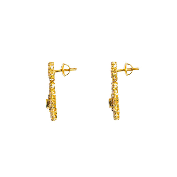 22K Yellow Gold Diamond Necklace & Earrings Set W/ 38.54ct Uncut Diamonds, Rubies & Emeralds on Choker Necklace |  22K Yellow Gold Diamond Necklace & Earrings Set W/ 38.54ct Uncut Diamonds, Rubies & Emer...