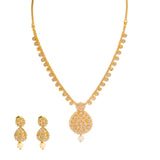 22K Yellow Gold Diamond Necklace & Earrings Set W/ 10.85ct Uncut Diamonds, Pearls & Clustered Flower Designs |  22K Yellow Gold Diamond Necklace & Earrings Set W/ 10.85ct Uncut Diamonds, Pearls & Clus...