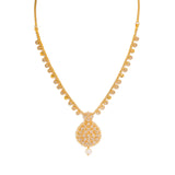 22K Yellow Gold Diamond Necklace & Earrings Set W/ 10.85ct Uncut Diamonds, Pearls & Clustered Flower Designs |  22K Yellow Gold Diamond Necklace & Earrings Set W/ 10.85ct Uncut Diamonds, Pearls & Clus...