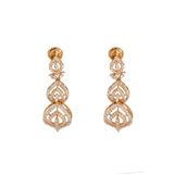 18K  Multi Tone Gold Diamond Necklace & Earrings Set W/ VVS Diamonds, Eyelet Designs & Fence Link Details |  18K Multi Tone Gold Diamond Necklace & Earrings Set W/ VVS Diamonds, Eyelet Designs & Fe...