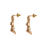 18K  Multi Tone Gold Diamond Necklace & Earrings Set W/ VVS Diamonds, Eyelet Designs & Fence Link Details |  18K Multi Tone Gold Diamond Necklace & Earrings Set W/ VVS Diamonds, Eyelet Designs & Fe...