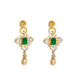 18K  Multi Tone Gold Diamond Necklace & Earrings Set W/ VVS Diamonds, Rubies, Emeralds, Pearls & Lotus Flower Pendant |  18K Multi Tone Gold Diamond Necklace & Earrings Set W/ VVS Diamonds, Rubies, Emeralds, Pearl...