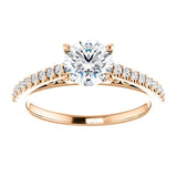 Four Prong Solitaire Diamond Engagement Ring | 