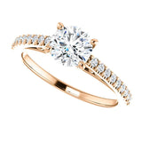 Four Prong Solitaire Diamond Engagement Ring | 