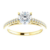 Four Prong Solitaire Diamond Engagement Ring | 