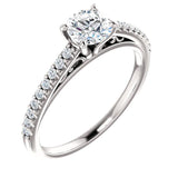 Four Prong Solitaire Diamond Engagement Ring | 