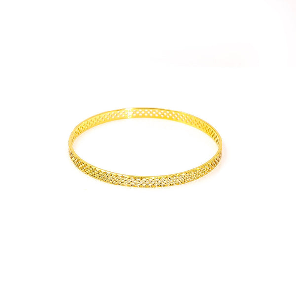 22K Rose Gold Bangle W/ Fully Spanned Design of Small Circle Cutouts |  22K Rose Gold Bangle W/ Fully Spanned Design of Small Circle Cutouts for women. This classic whi...