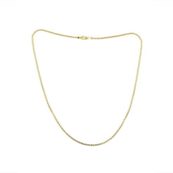 22K Multi Tone Gold Chain W/ Textured Link Pattern & Bead-Like Accents
