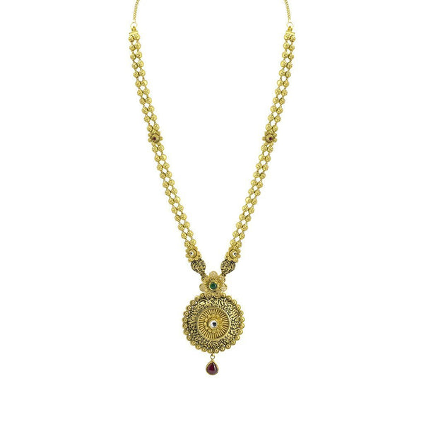 22K Gold Necklace & Earrings Set | Necklace Length 26 Inches. Necklace Minimum Width 2 mm. Necklace Maximum Width 11 mm.