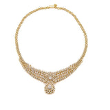18K Gold Diamond Necklace and Earrings Set | Beautiful Diamond Set