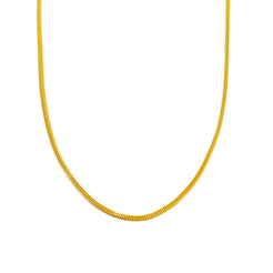 22K Yellow Gold Chain for Men W/ Cube Link of Beaded Strands