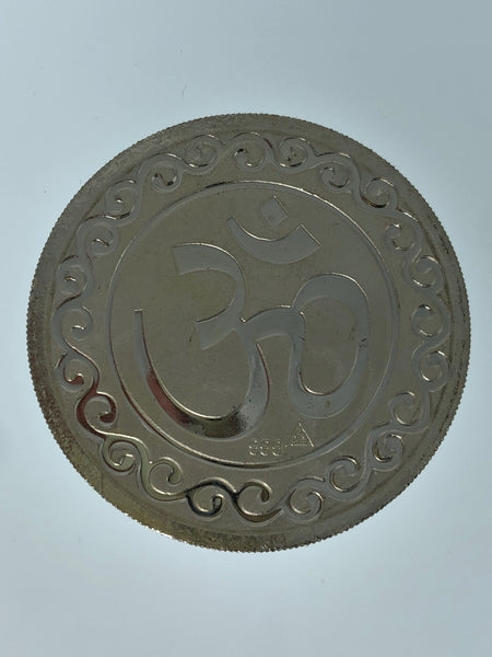 Laxmi Silver Coin with OM engraved on the back | 