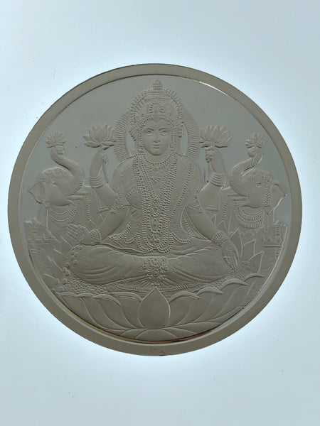 Laxmi Silver Coin with OM engraved on the back | 