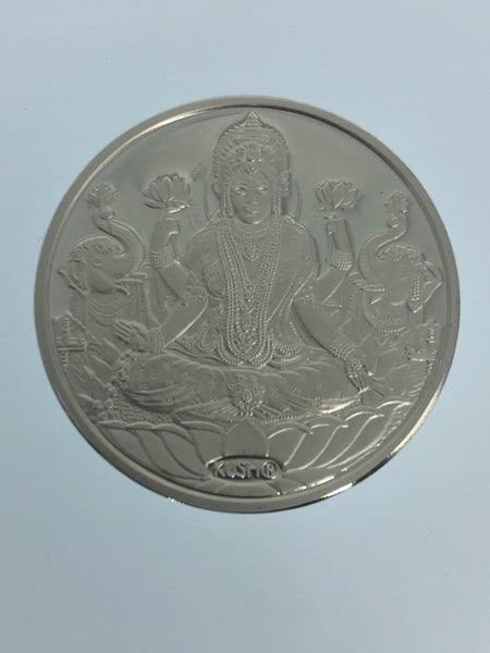 Laxmi Silver Coin with OM engraved on the back | 