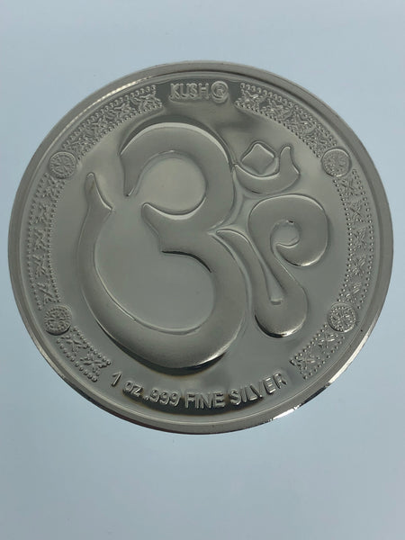 Laxmi Silver Coin with OM engraved on the back | 