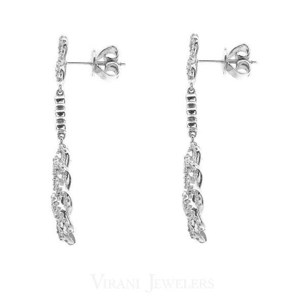 1.31CT Diamond Drop Paisley Earrings Set In 14K White Gold | 1.31CT Diamond Drop Paisley Earrings Set In 14K White Gold for women. Gold weight is 6.4 grams. E...