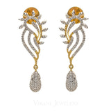 0.59CT Diamond Drop Angel Wing Earrings Set In 18K Yellow Gold | 0.59CT Diamond Drop Angel Wing Earrings Set In 18K Yellow Gold for women. Gold weight is 7.5 gram...