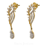 0.59CT Diamond Drop Angel Wing Earrings Set In 18K Yellow Gold | 0.59CT Diamond Drop Angel Wing Earrings Set In 18K Yellow Gold for women. Gold weight is 7.5 gram...