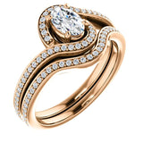 Solitaire Diamond Bypass Engagement Ring W/ Channel Set Band | 