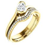 Solitaire Diamond Bypass Engagement Ring | 