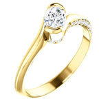 Solitaire Diamond Bypass Engagement Ring | 