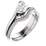 Solitaire Diamond Bypass Engagement Ring | 