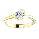 Solitaire Diamond Bypass Engagement Ring | 