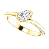 Solitaire Diamond Bypass Engagement Ring | 