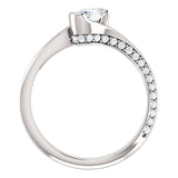 Solitaire Diamond Bypass Engagement Ring | 