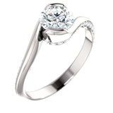 Solitaire Diamond Bypass Engagement Ring | 