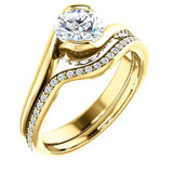 Solitaire Diamond Bypass Engagement Ring | 